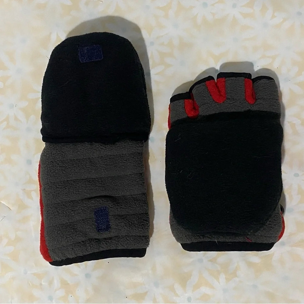 GAP Kids Black and Red Winter Convertible Gloves/Mittens